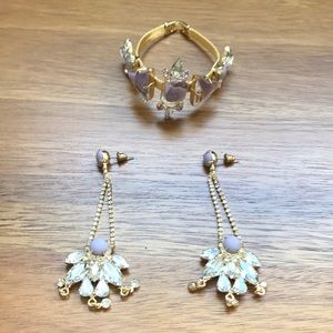 Matching earrings and bracelet